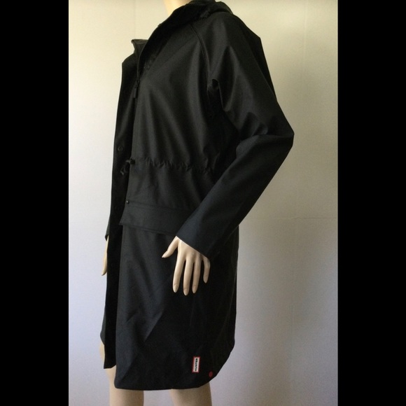 NEW HUNTER (Size S) Original Lightweight Rubberized Waterproof Parka, Black - Picture 14 of 16